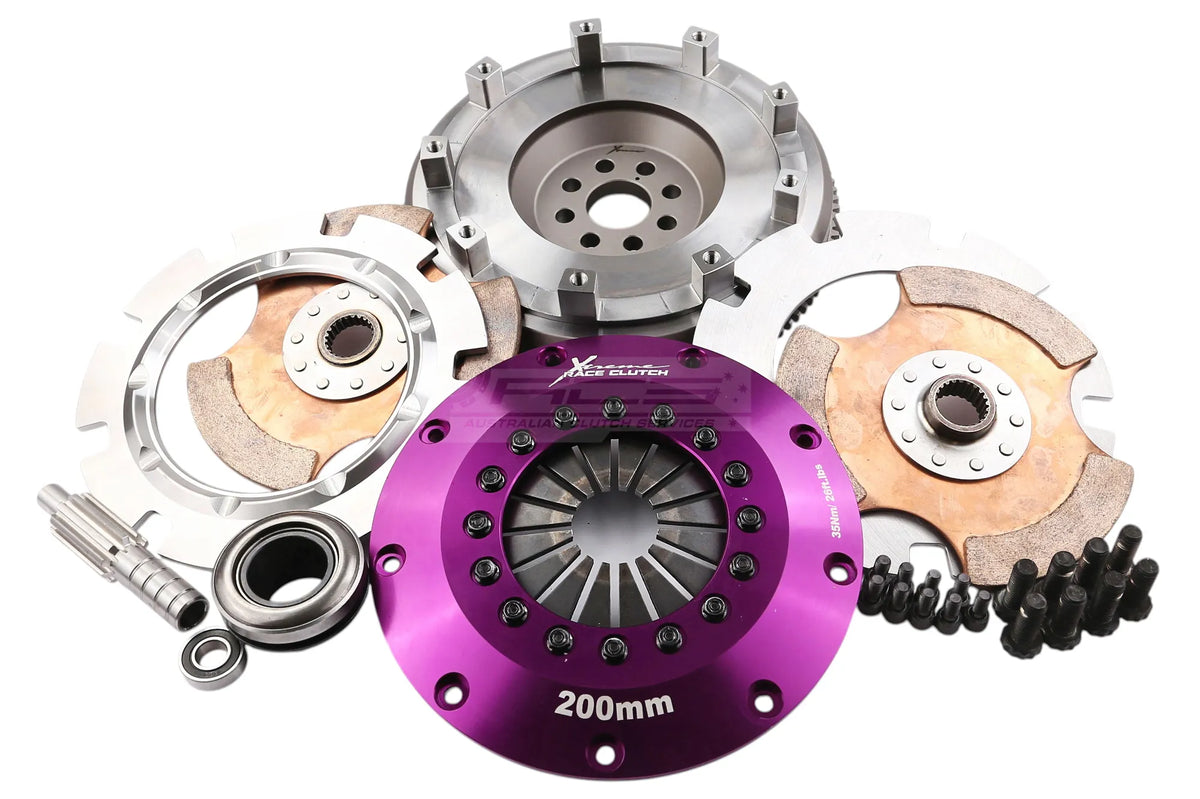 BMW 3-Series / 5-Series / Z3 E30/E36/E46/E34 Xtreme Performance 200mm Rigid Ceramic Twin Plate Clutch Kit Incl Flywheel 