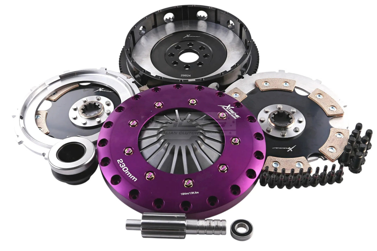 BMW 3-Series E46 Xtreme Performance 230mm Rigid Ceramic Twin Plate Clutch Kit Incl Flywheel 1800Nm