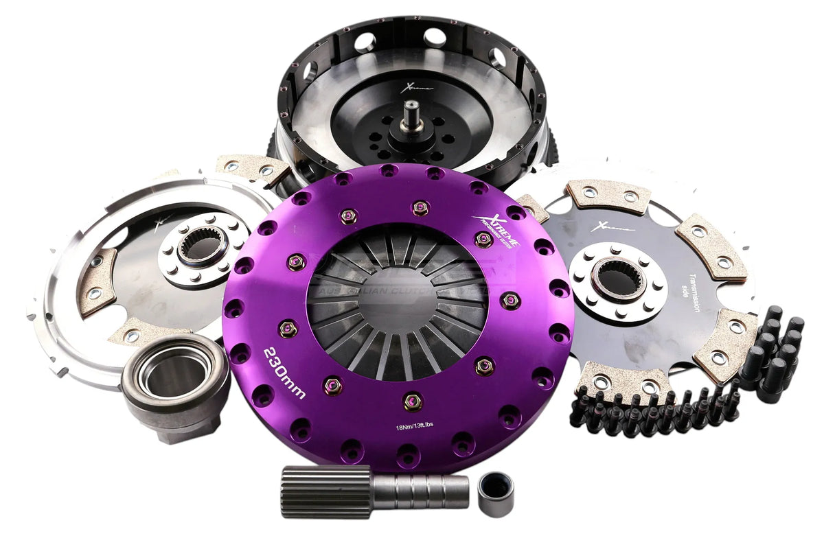 BMW 1-Series / 3-Series E82/E88/E90/E91 N54 Xtreme Performance 230mm Rigid Ceramic Twin Plate Clutch Kit Incl Flywheel 1