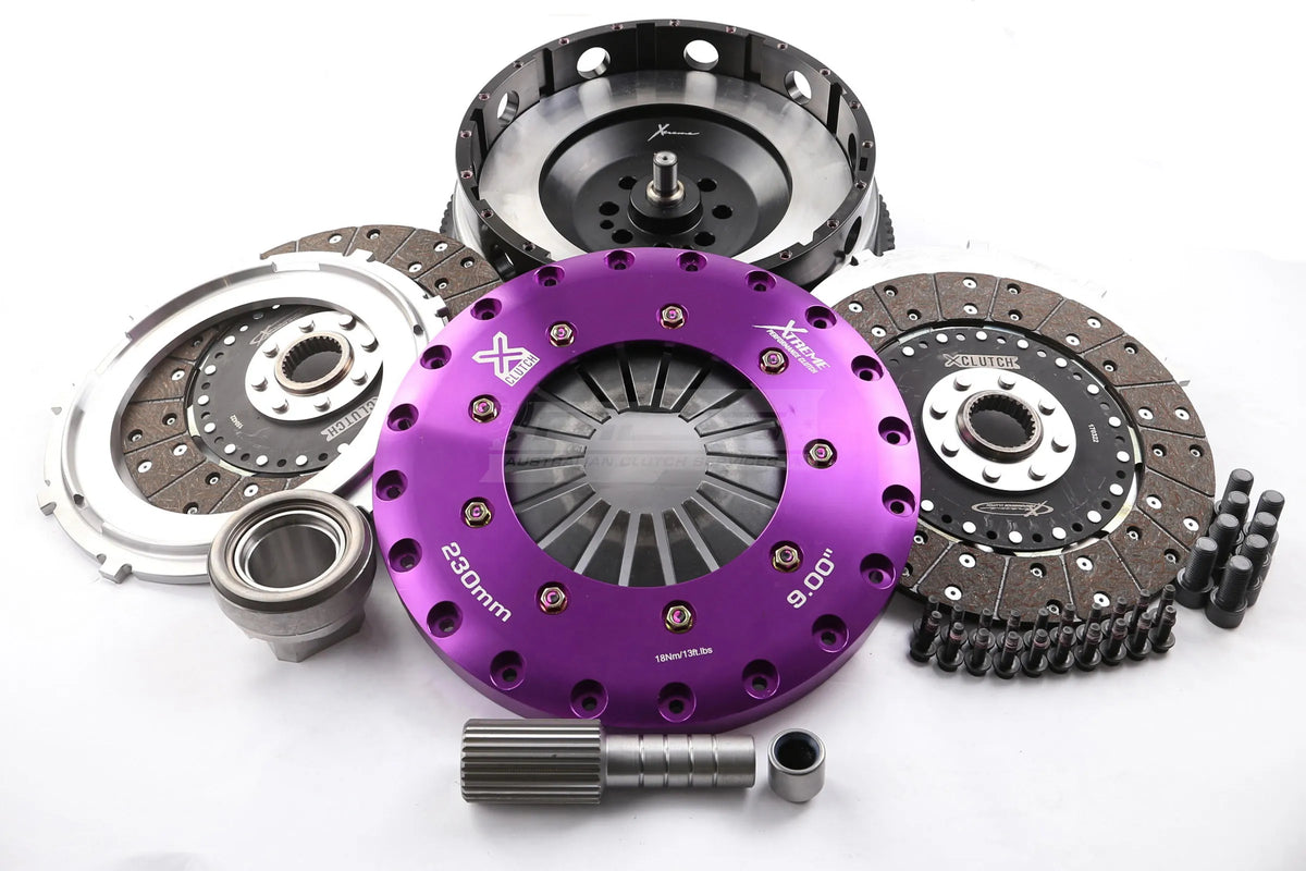 BMW 1-Series / 3-Series E82/E88/E90/E91 N54 Xtreme Performance 230mm Organic Twin Plate Clutch Kit Incl Flywheel 1200Nm