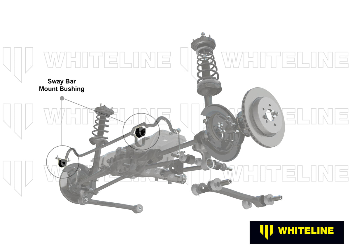 Whiteline Heavy Duty Rear Sway Bar Mount Kit 24mm to Suit Subaru Impreza, Liberty and Outback (KBR21-24)