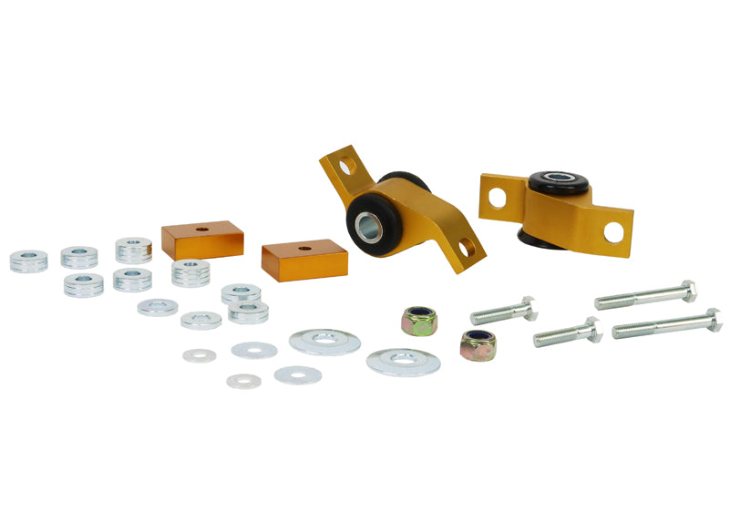 Subaru Impreza GD/GG Whiteline Front Lower Inner Rear Bushings Offset Caster & Anti Lift (KCA359)