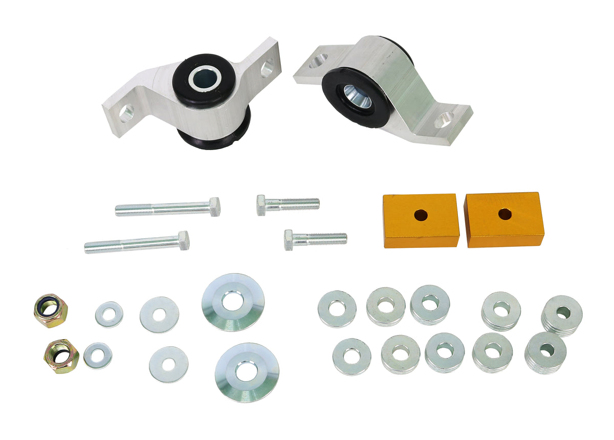 Subaru Impreza GD/GG Whiteline Front Lower Inner Rear Bushings Offset Caster & Anti Lift (KCA359M)