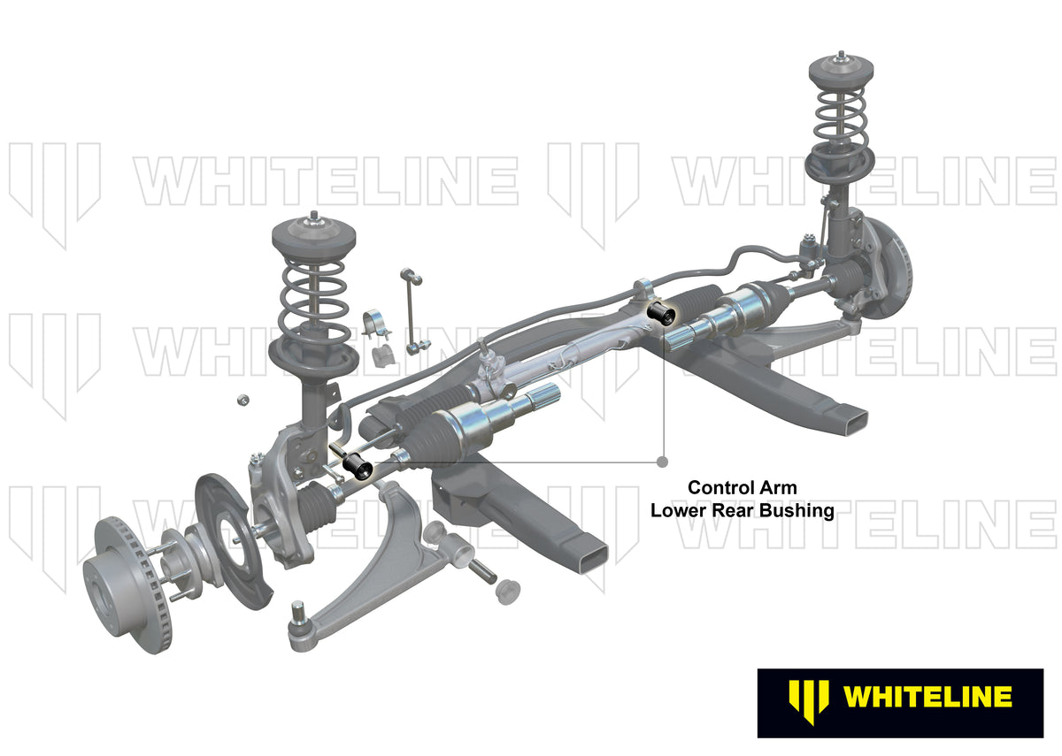 Mitsubishi Lancer EVO 7/EVO 8/EVO 9 Whiteline Front Lower Inner Rear Bushings Offset Caster Kit