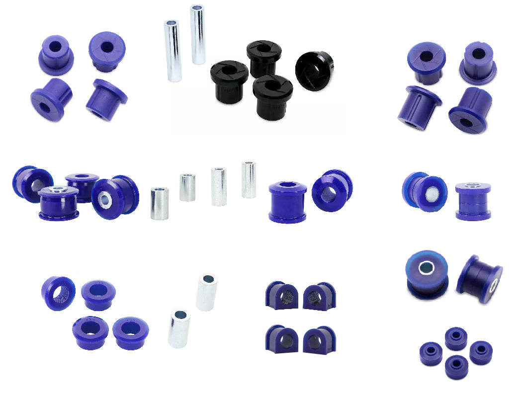 Toyota Land Cruiser SuperPro Radius Arm Panhard Rod Anti Roll Bar & Leaf Spring Bushing Kit (Heavy Duty Applications) - Heavy-Duty and Severe Conditions Use