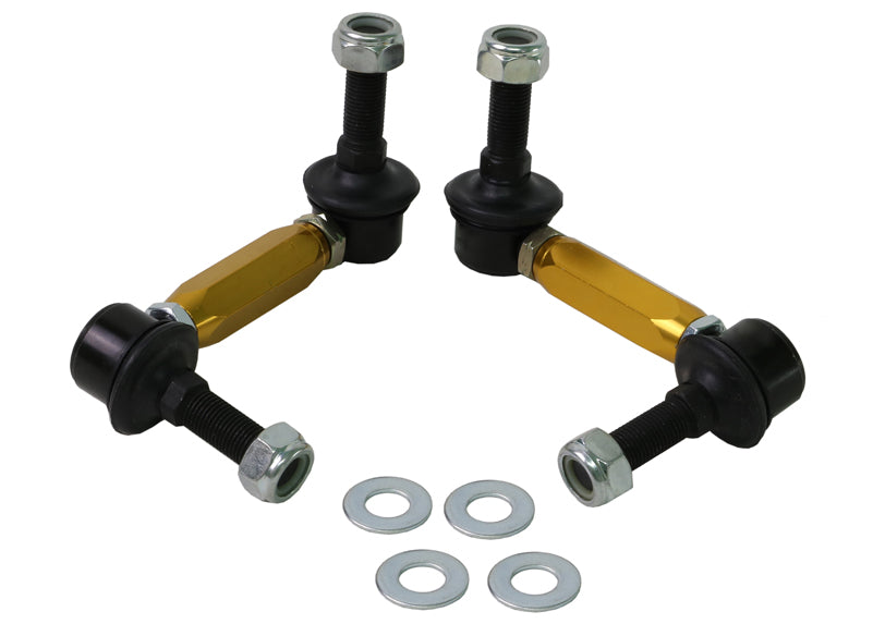 Ford Focus, Mustang and Mitsubishi Pajero Whiteline Rear Adjustable Anti Roll Bar Links 100-125mm (Pair)