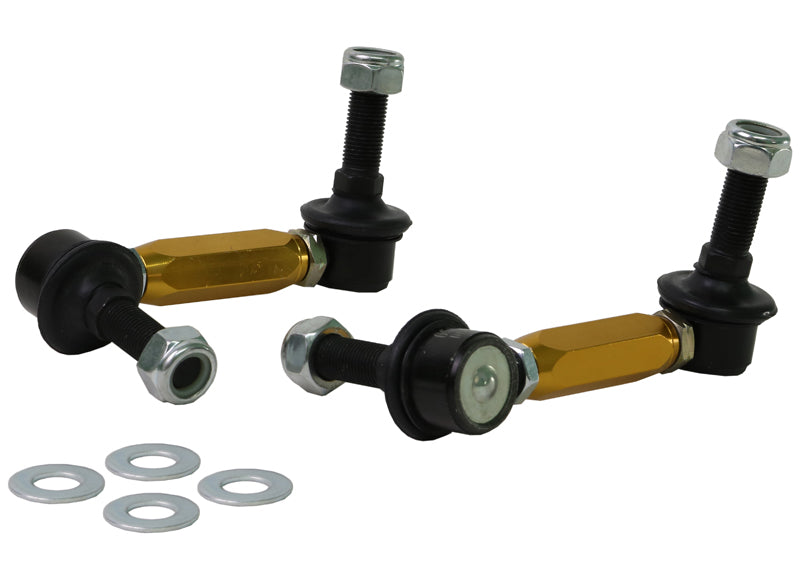 Ford Focus, Mustang and Mitsubishi Pajero Whiteline Rear Adjustable Anti Roll Bar Links 100-125mm (Pair)