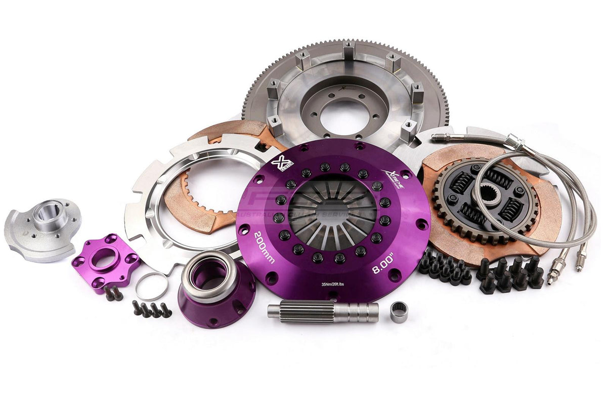 Mazda RX-7 RE13B Xtreme Performance 200mm Sprung Ceramic Twin Plate Clutch Kit Incl Flywheel & CSC 1200Nm
