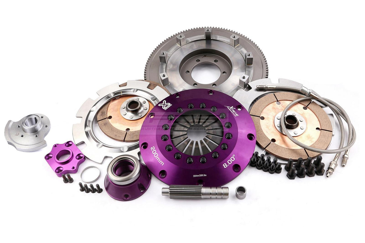 Mazda RX-7 RE13B Xtreme Performance 200mm Rigid Ceramic Twin Plate Clutch Kit Incl Flywheel & CSC 1200Nm