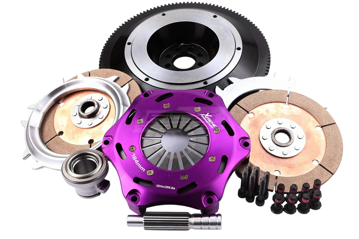 Nissan 350Z / Skyline Z33/V35 VQ35DE Xtreme Performance 184mm Rigid Ceramic Twin Plate Clutch Kit Incl Flywheel 1220Nm