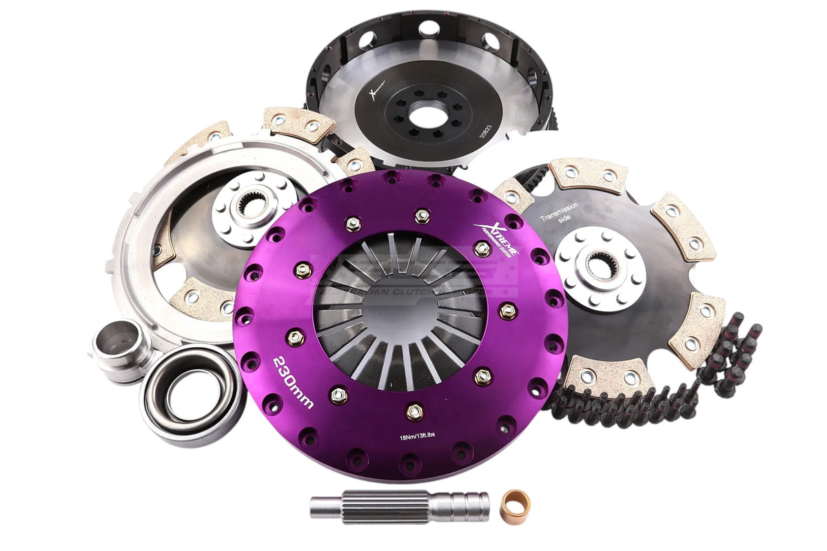 Nissan 180SX / 200SX / Silvia S13/S14 SR20DET Xtreme Performance 230mm Rigid Ceramic Twin Plate Clutch Kit Incl Flywheel