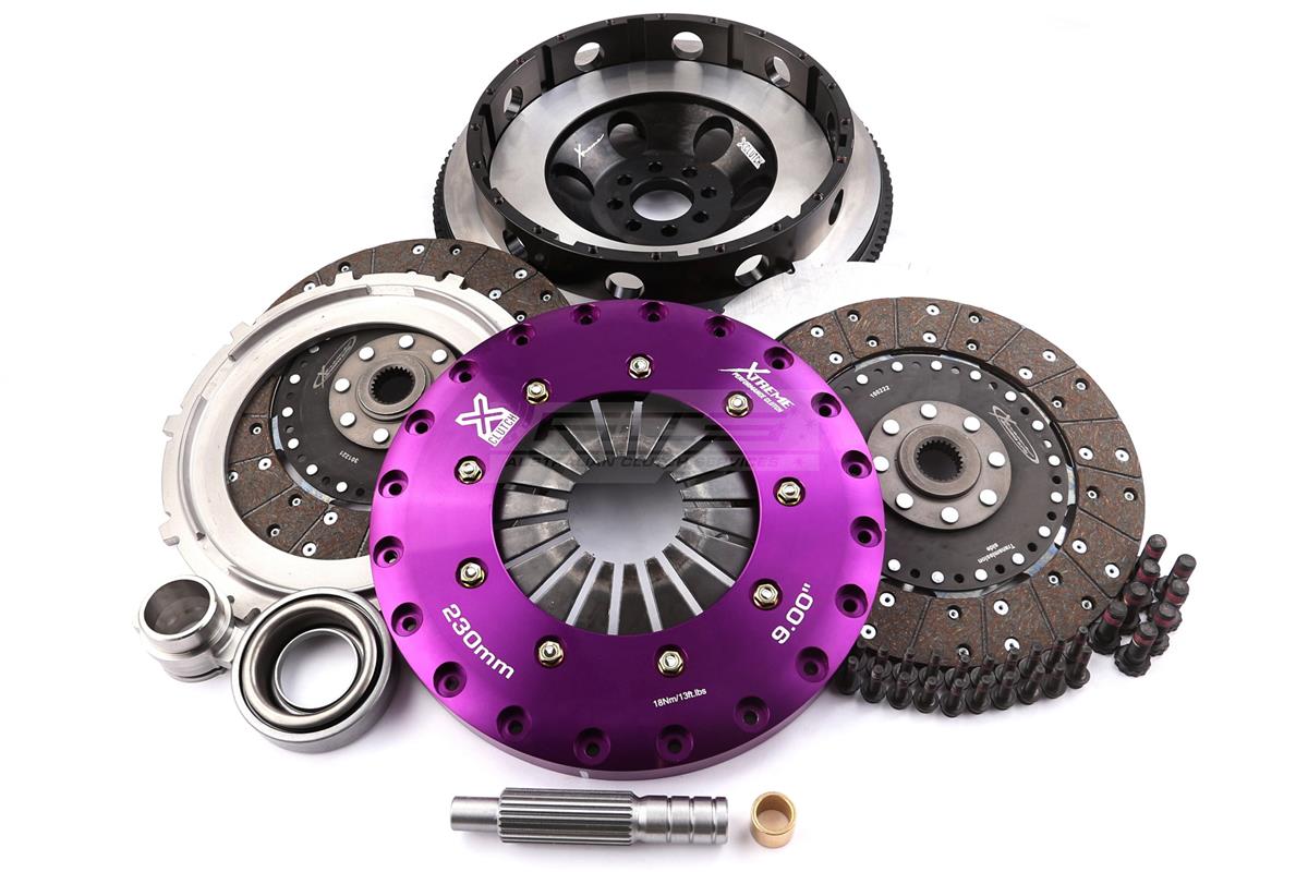 Nissan 350Z / Skyline Z33/V35 VQ35DE Xtreme Performance 230mm Organic Twin Plate Clutch Kit Incl Flywheel 1200Nm