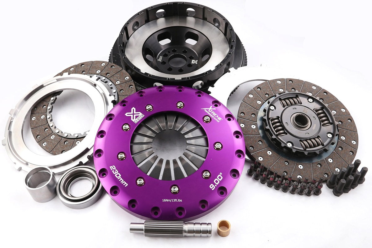 Nissan Z Z34 VR30DDTT Xtreme Performance 230mm Sprung hub Organic Twin Plate Clutch Kit Incl Flywheel 1000Nm