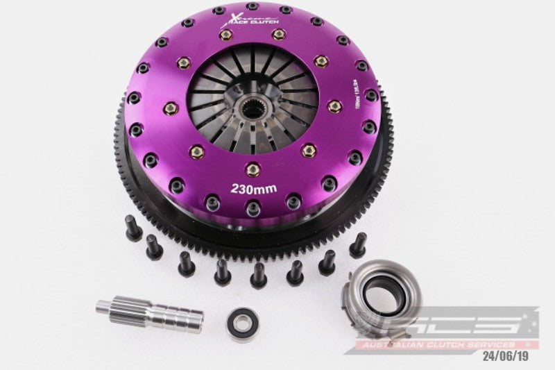Subaru BRZ / Toyota GR86 / GT86 FA20D/FA20C/FA24C Xtreme Performance 230mm Organic Twin Plate Clutch Kit Incl Flywheel 1