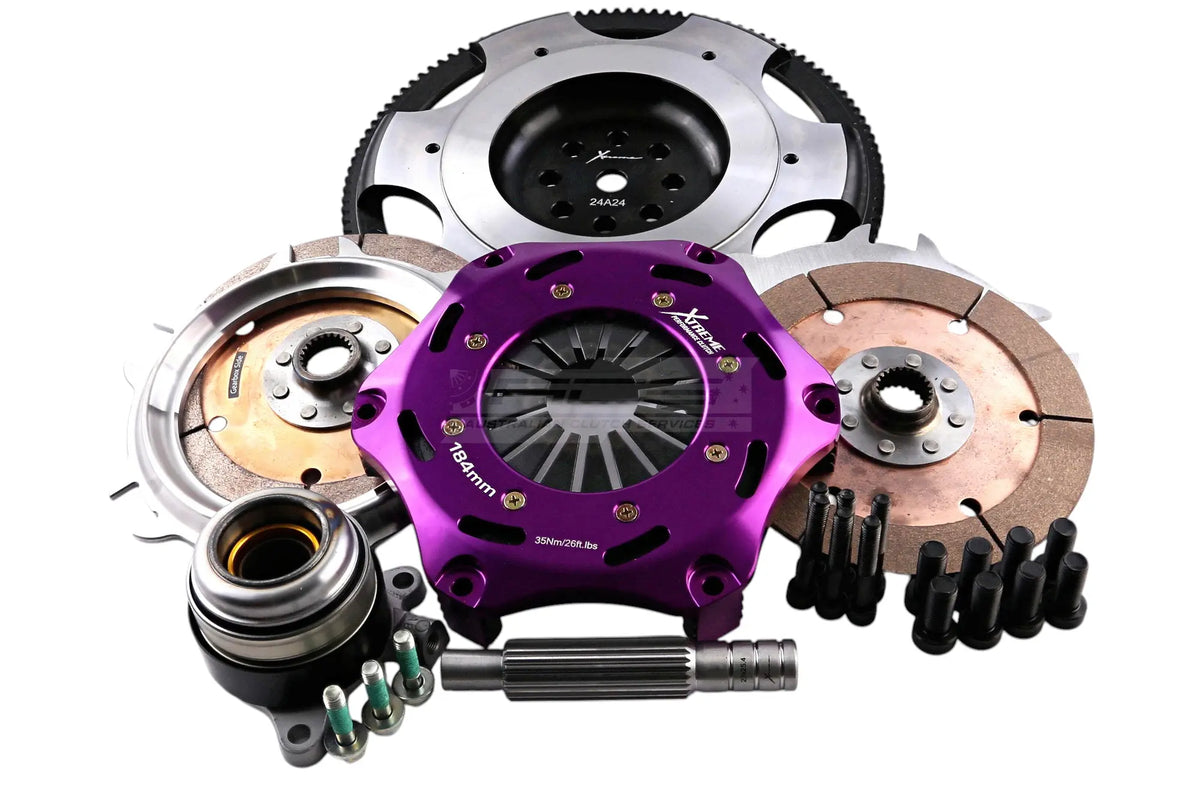 Toyota Corolla / Yaris G16E-GTS Xtreme Performance 184mm Rigid Ceramic Twin Plate Clutch Kit Incl Flywheel & CSC 1220Nm