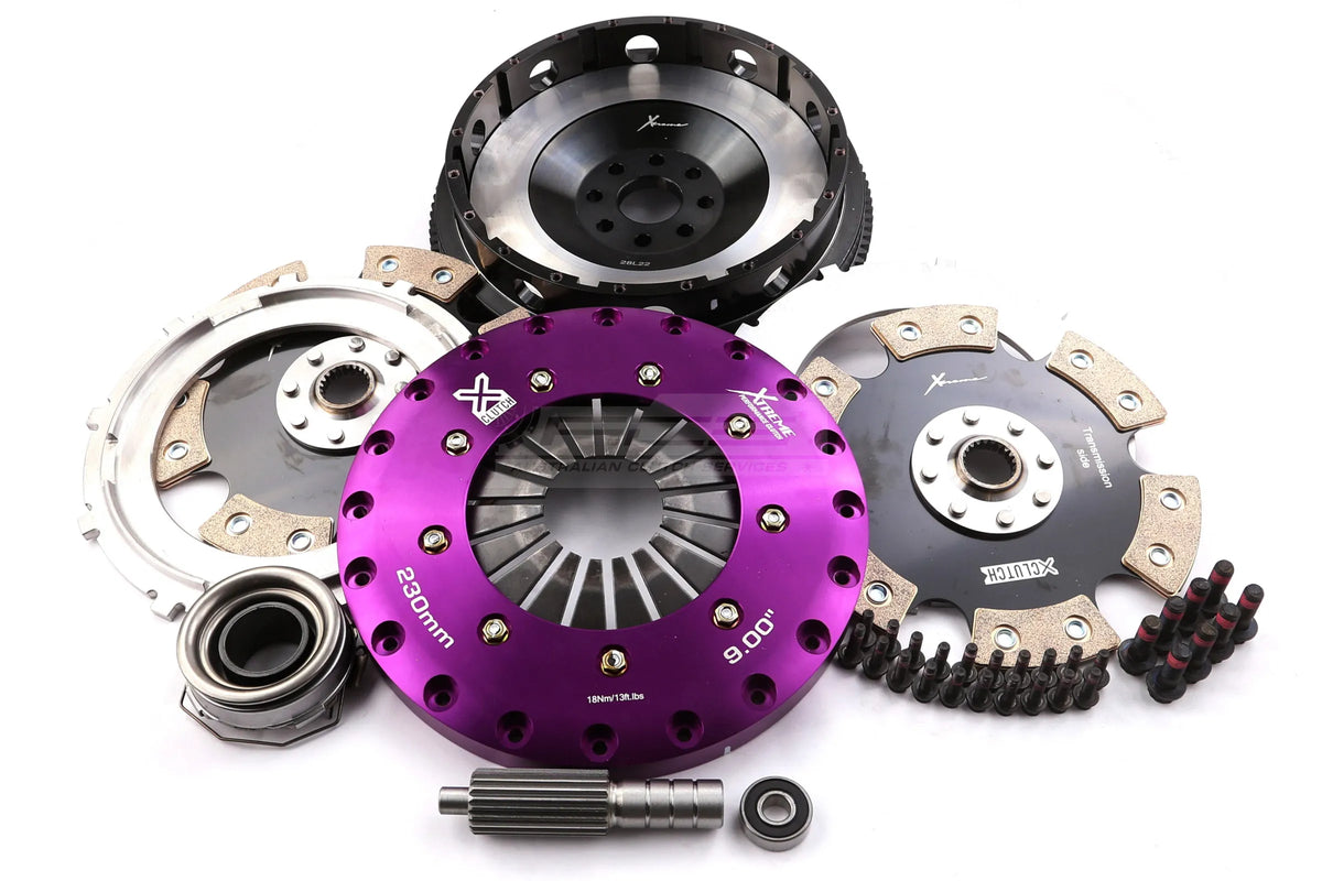Toyota Supra JZA80R) 2JZ-GE Xtreme Performance 230mm Rigid Ceramic Twin Plate Clutch Kit Incl Flywheel 1800Nm