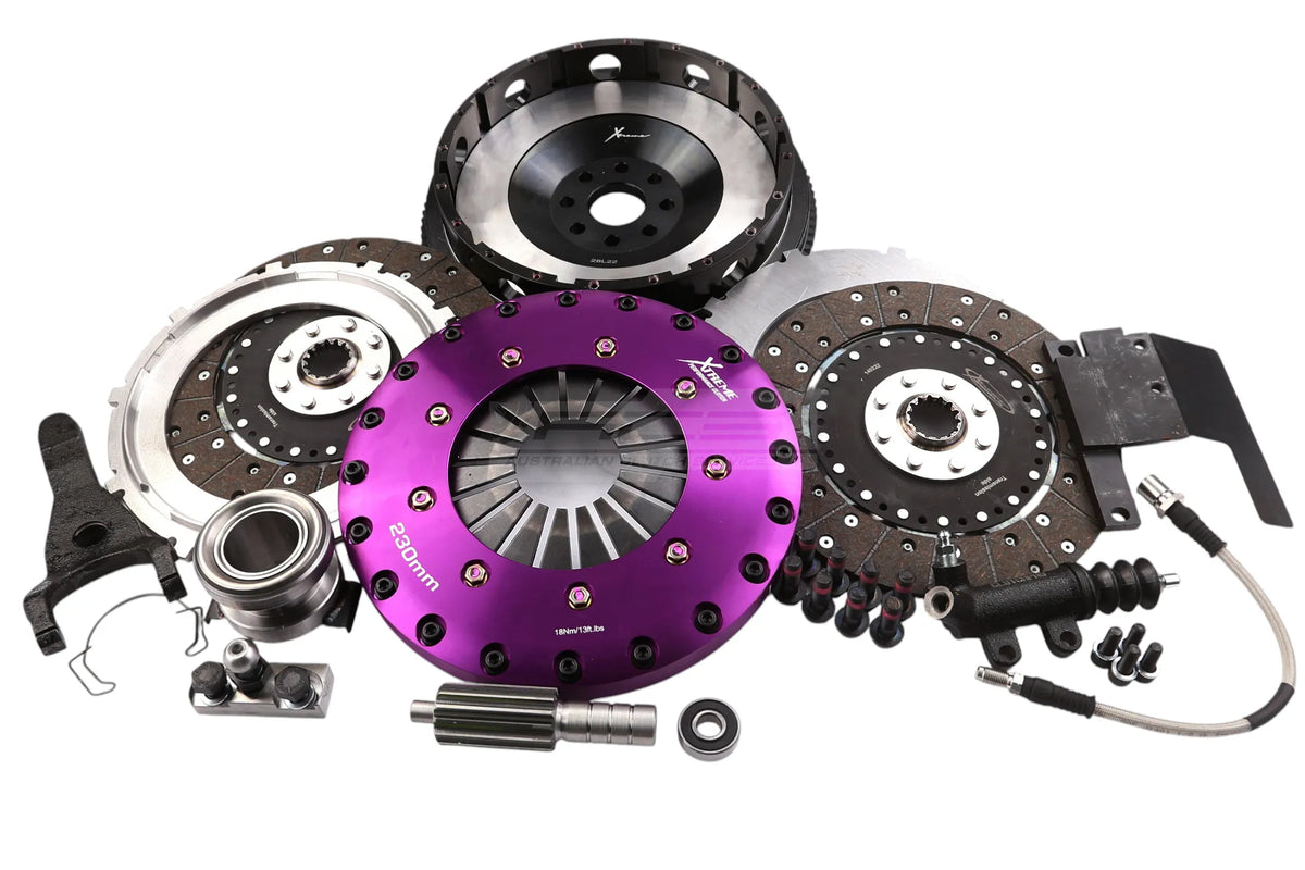 Toyota Supra 2JZ-GTE Xtreme Performance 230mm Organic Twin Plate Clutch Kit Incl Flywheel 1200Nm