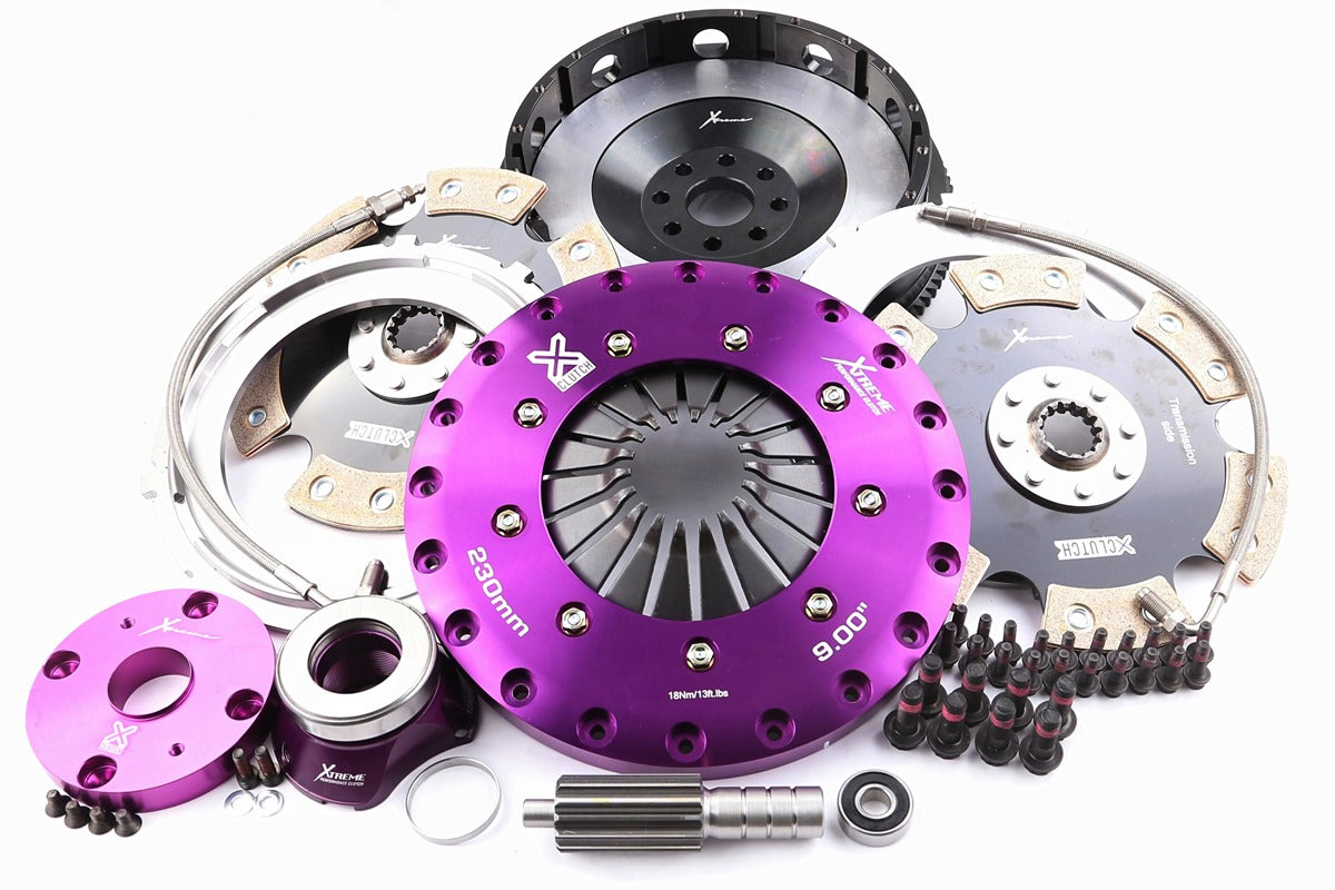 Toyota Supra 2JZ-GTE Xtreme Performance 230mm Rigid Ceramic Twin Plate Clutch Kit Incl Flywheel & CSC 1800Nm