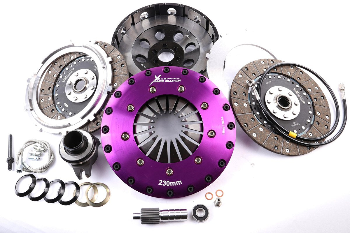 Toyota Soarer / Supra MZ21) 7M-GTEU/7M-GTE Xtreme Performance 230mm Organic Twin Plate Clutch Kit Incl Flywheel & CSC 12