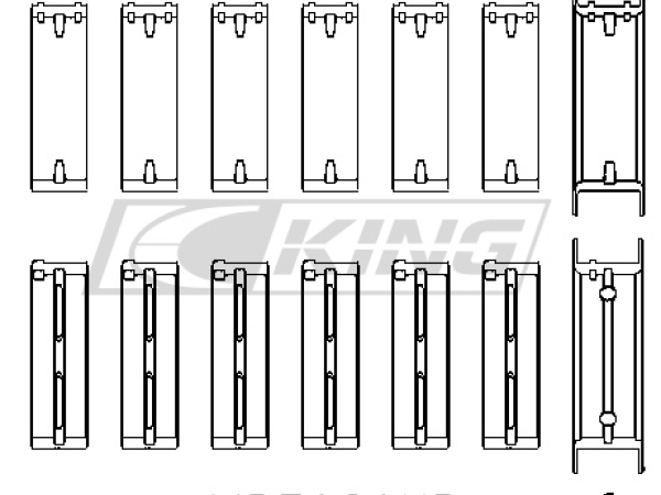 King Main Bearing Shell BMW M20, M50 2.0L, 2.5L, 2.7L-2