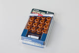 Work Wheels Japan M12x1.5 Aluminium Locking Wheel Nuts Set Racing Nut Orange
