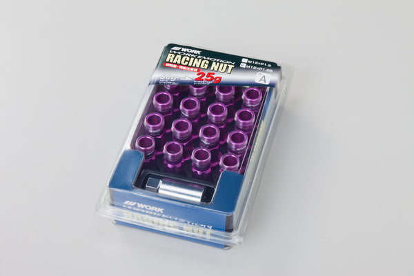 Work Wheels Japan M12x1.25 Aluminium Locking Wheel Nuts Set Racing Nut Purple