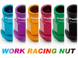 Work Wheels Japan M12x1.5 Aluminium Locking Wheel Nuts Set Racing Nut Black