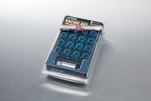 Work Wheels Japan M12x1.5 Aluminium Locking Wheel Nuts Set Racing Nut Blue