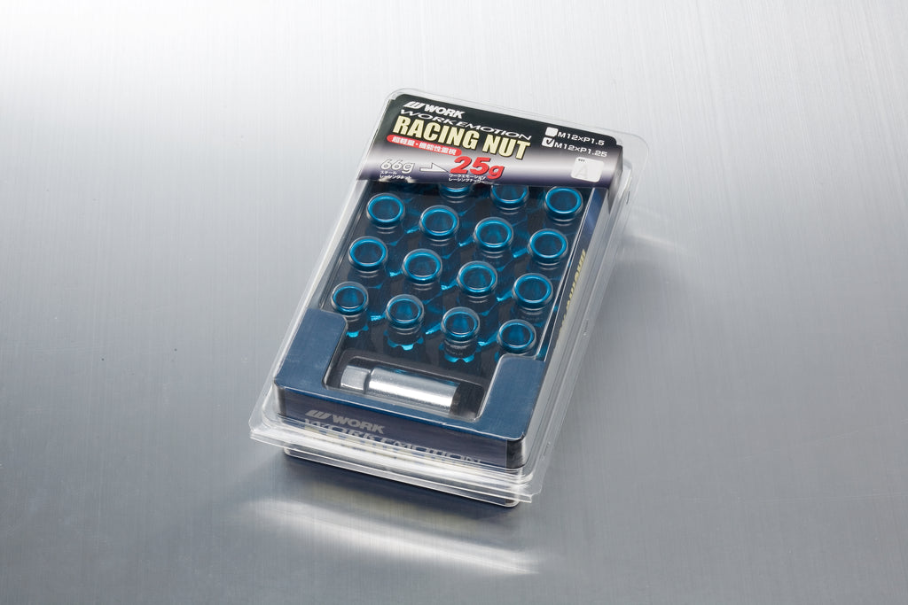 Work Wheels Japan M12x1.5 Aluminium Locking Wheel Nuts Set Racing Nut Blue