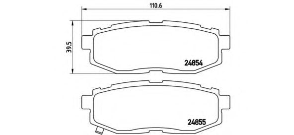 Brembo Rear Brake Pads GT86/BRZ, Impreza, Forester, Legacy-2