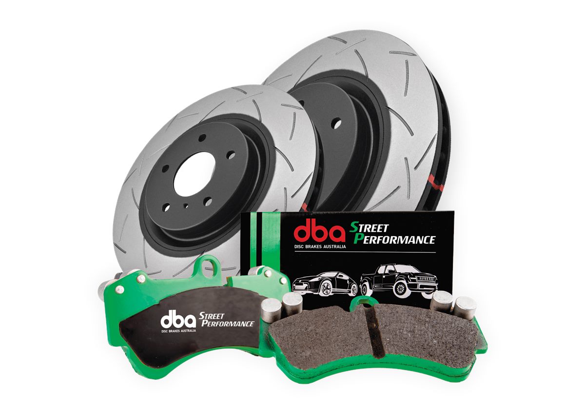 Ford Mustang DBA Front Brake Kit – 4000 Series T3 Slotted & Street Performance Brake Pads