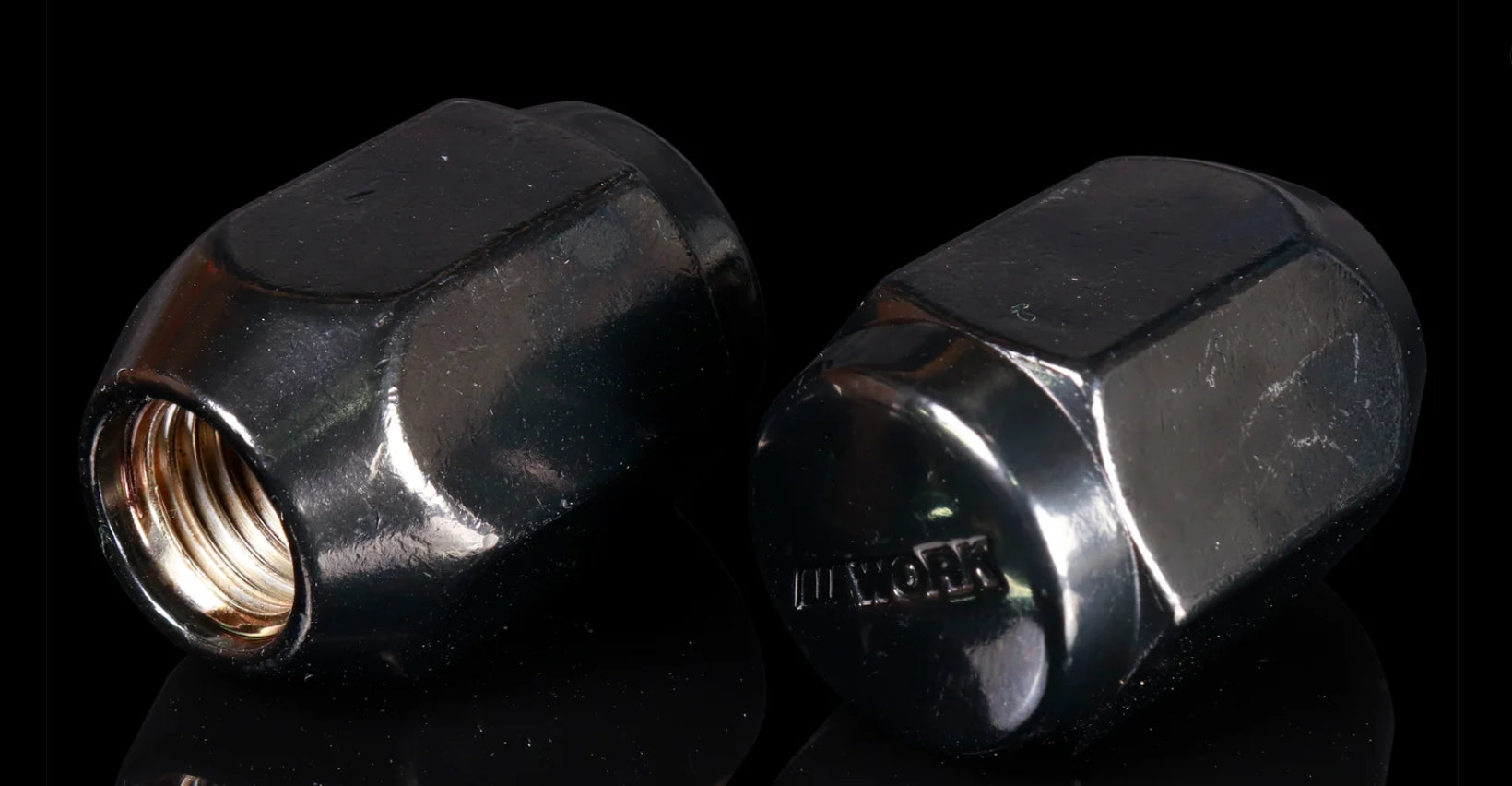 Steel Wheel Nuts from Work Wheels M12x1.5 21mm Hex Black