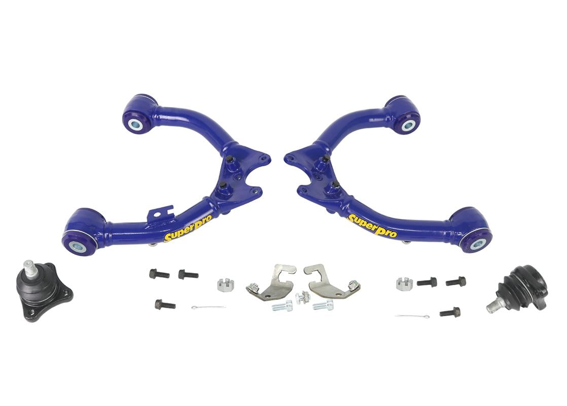 Mitsubishi Pajero SuperPro Front Fixed Offset Upper Control Arm Kit including Ball Joints