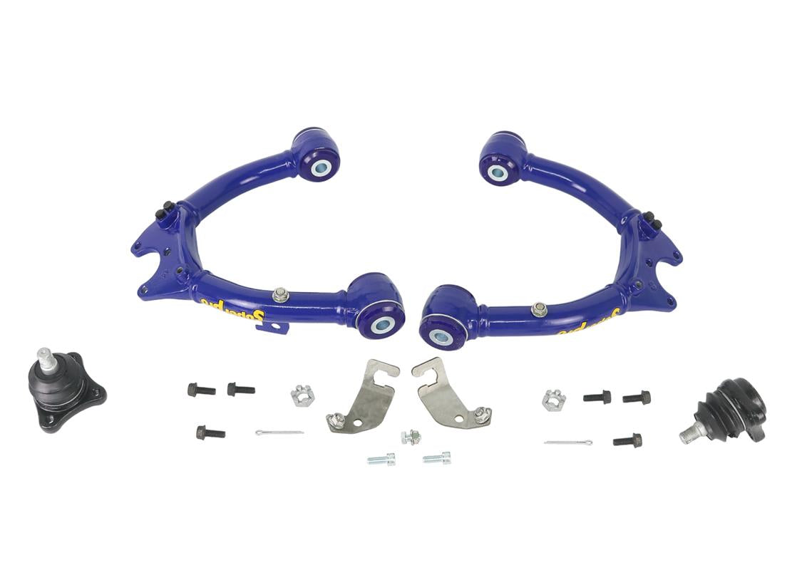 Mitsubishi Pajero SuperPro Front Fixed Offset Upper Control Arm Kit including Ball Joints