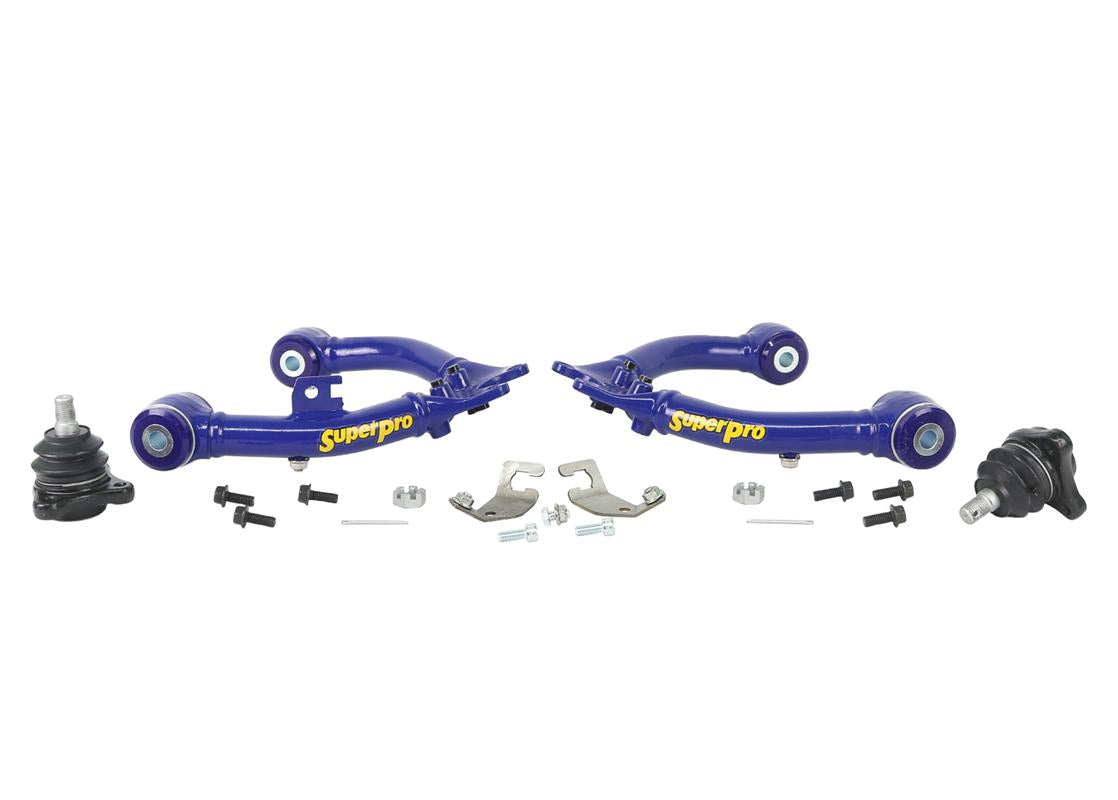 Mitsubishi Pajero SuperPro Front Fixed Offset Upper Control Arm Kit including Ball Joints