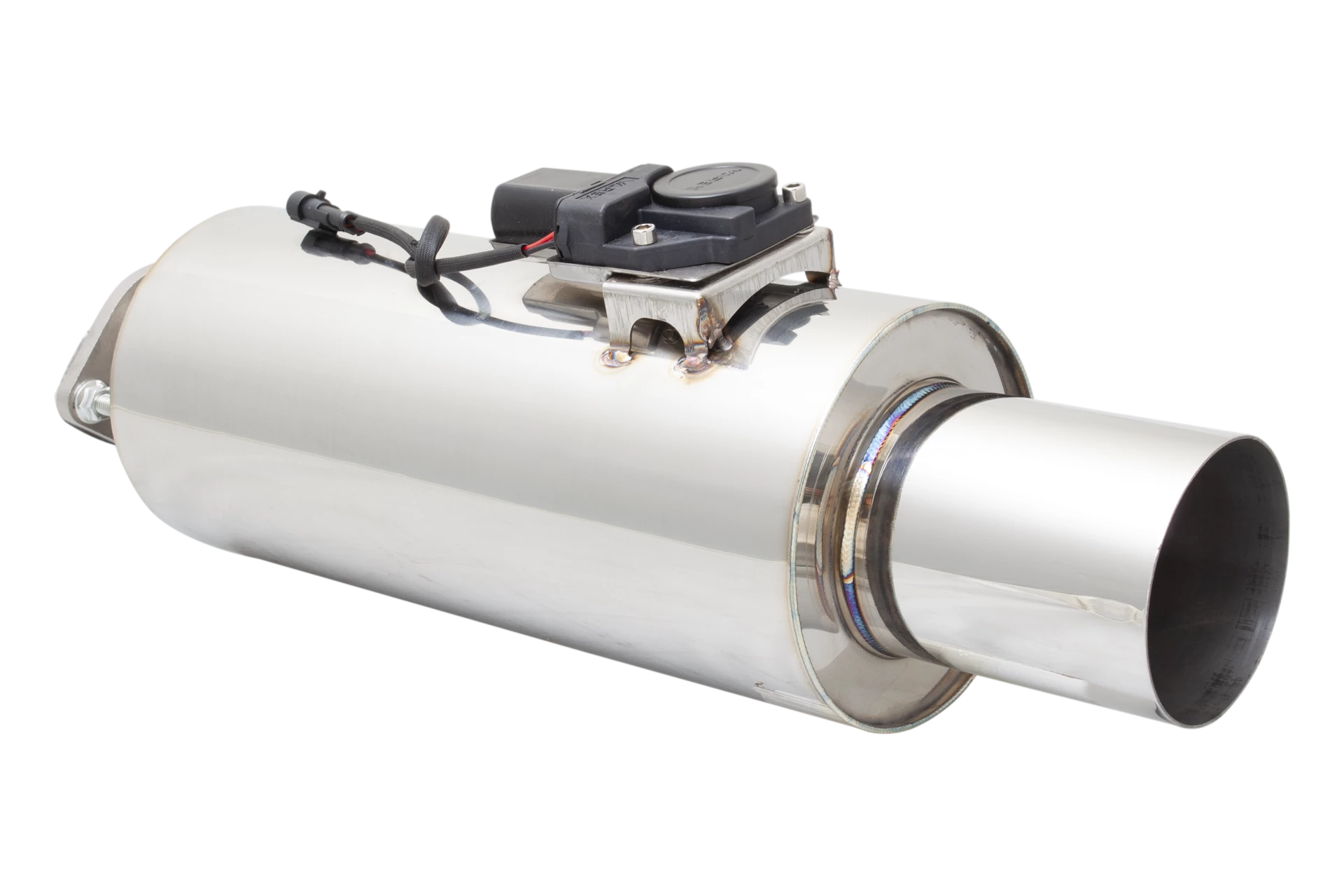 2.5" Inlet, 4" Outlet, XForce Varex Valved rear silencer with controller