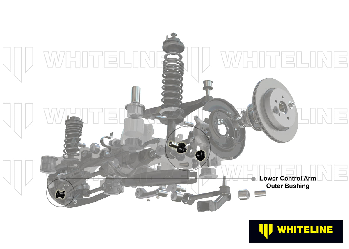 BMW 3 Series / Z1 / Z4 E36/E46/E85/E86 Whiteline Rear Control Arm Outer Bushing Kit Double Offset