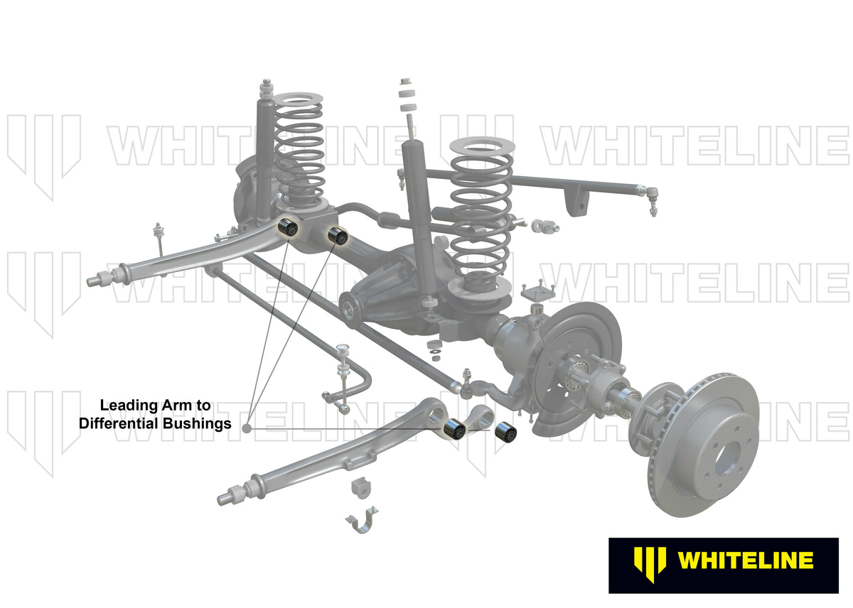 Ford Maverick / Nissan Patrol / Toyota Land Cruiser DA/GQ/GU/70 Whiteline Front Leading Arm To Differential Bushing Kit 