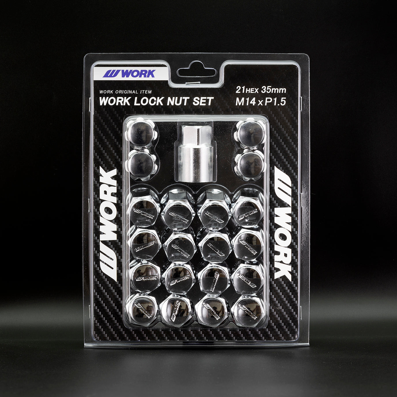 Steel Wheel Nuts from Work Wheels M14x1.5 21mm Hex Chrome-1