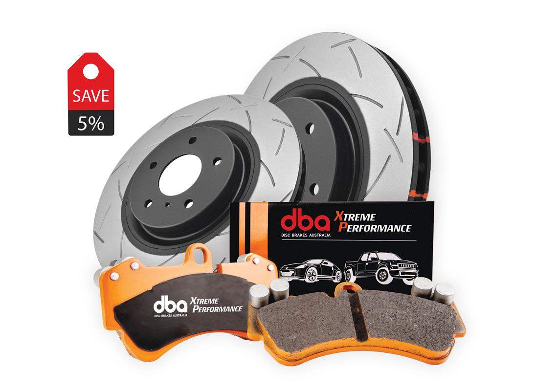 Subaru BRZ / Forester / Impreza / Toyota GT86 DBA Rear Brake Kit – 4000 Series T3 Slotted & Xtreme Performance Brake Pad