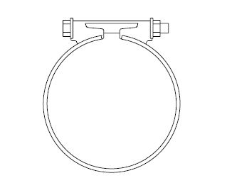 3" (76mm) Exhaust clamp Group-D-2