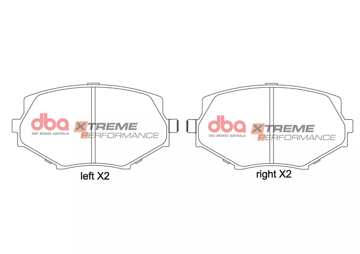 Mazda MX5 DBA Front Brake Kit – 4000 Series T3 Slotted & Xtreme Performance Brake Pads (DBA4538S-1282XP)