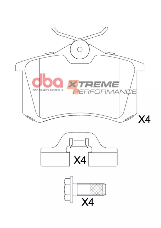 Renault Avantime / Clio / Espace / VW Beetle / Caddy / Corrado DBA Xtreme Performance Rear Brake Pads
