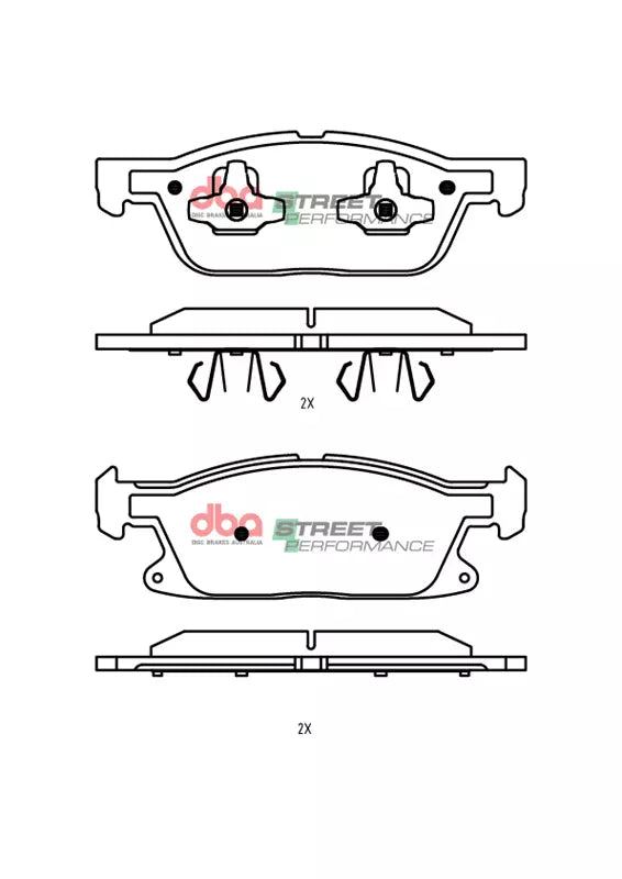 Ford Focus DBA Front Brake Kit – Street Series T2 Slotted & Street Performance Brake Pads
