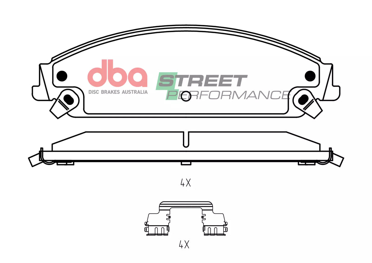 Dodge Challenger / Charger / Chrysler 300C DBA Street Performance Front Brake Pads