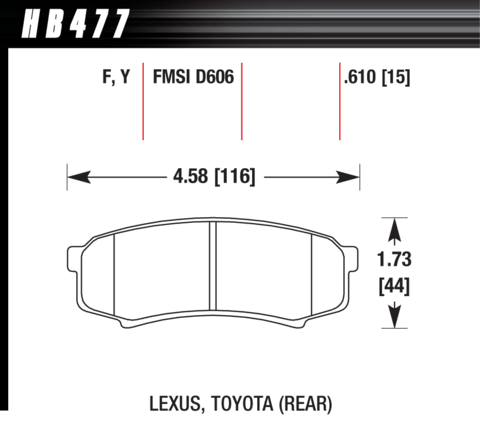 Toyota 4Runner / FJ / Land Cruiser / Lexus GX460 / GX470 / LX450 Hawk Super Duty Rear Brake Pads