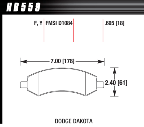 Mitsubishi Raider Hawk Super Duty Front Brake Pads