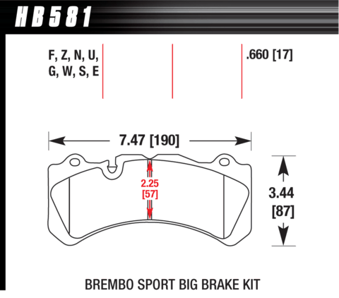 Volvo S60 / V60 Hawk HPS Front Brake Pads