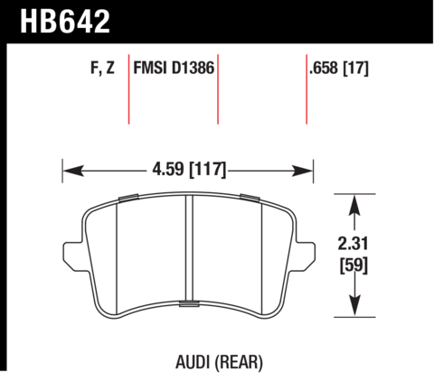 Audi A4 / A5 / Q5 Hawk HPS 5.0 Rear Brake Pads