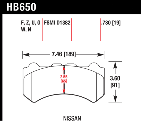 Nissan GT-R Hawk HPS Front Brake Pads